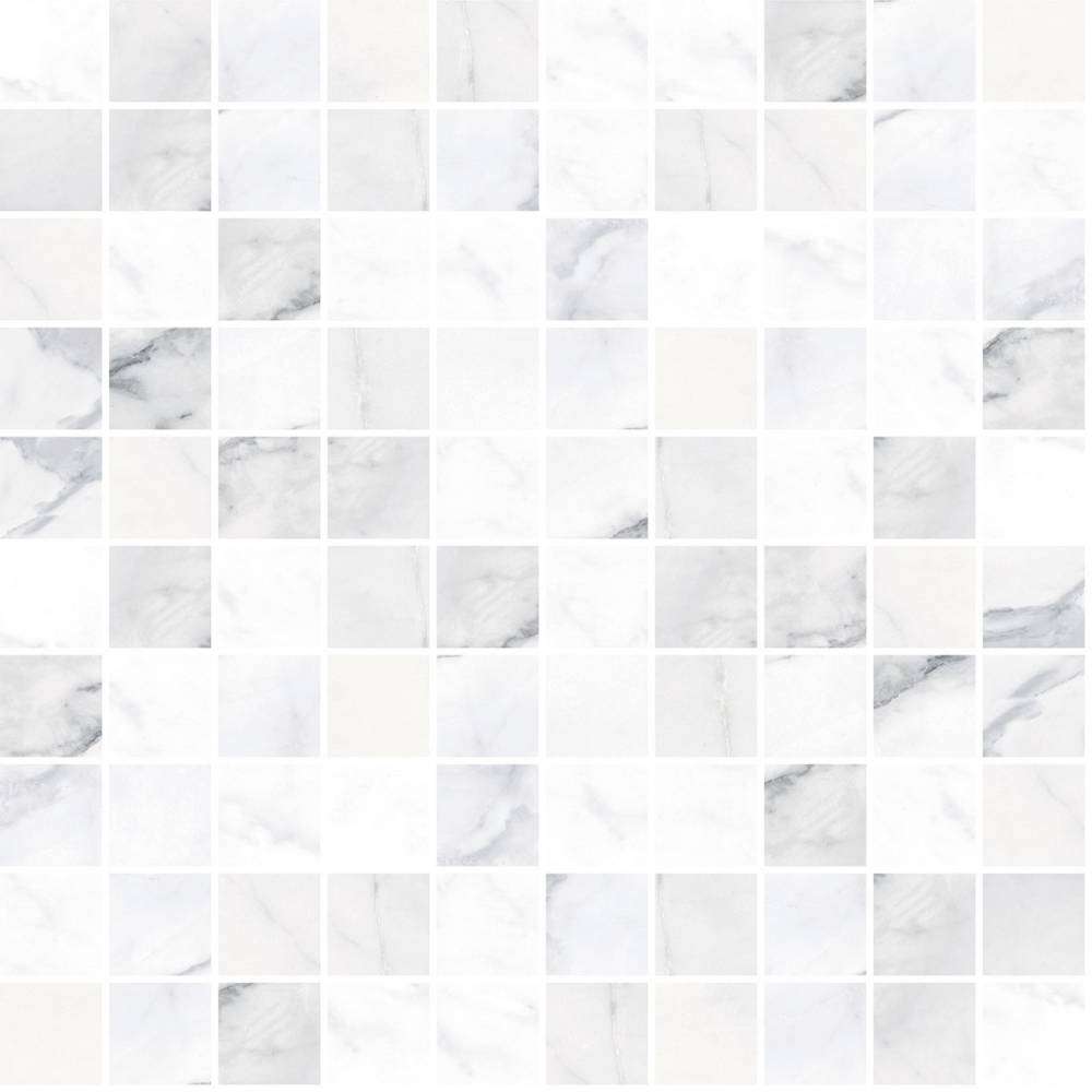 Мозаика Ricchetti Marble Boutique Mosaico 3х3 Statuario White Lux, цвет белый, поверхность глянцевая, квадрат, 300x300