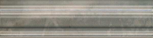 Бордюры Kerama Marazzi Стеллине Багет Серый BLB044, цвет серый, поверхность глянцевая, прямоугольник, 50x200