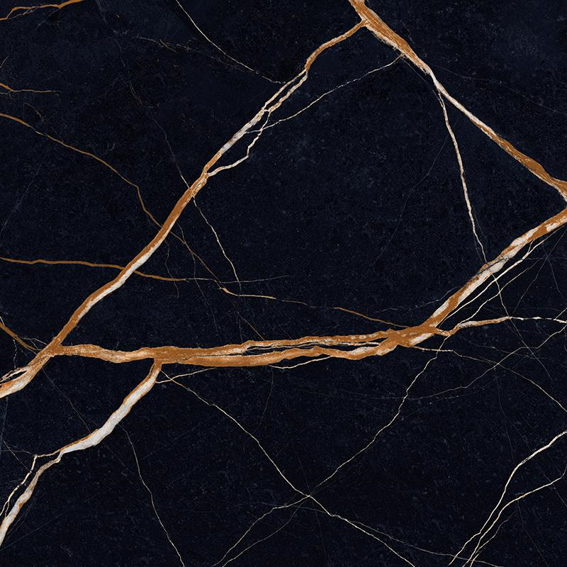 Керамогранит Provenza Unique Marble Sahara Noir Lappato EL7V, цвет чёрный, поверхность лаппатированная, квадрат, 800x800