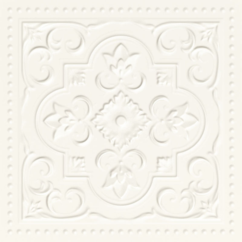 Керамическая плитка Paradyz Classy Chic Bianco Struktura A Sciana, цвет белый, поверхность матовая, квадрат, 198x198