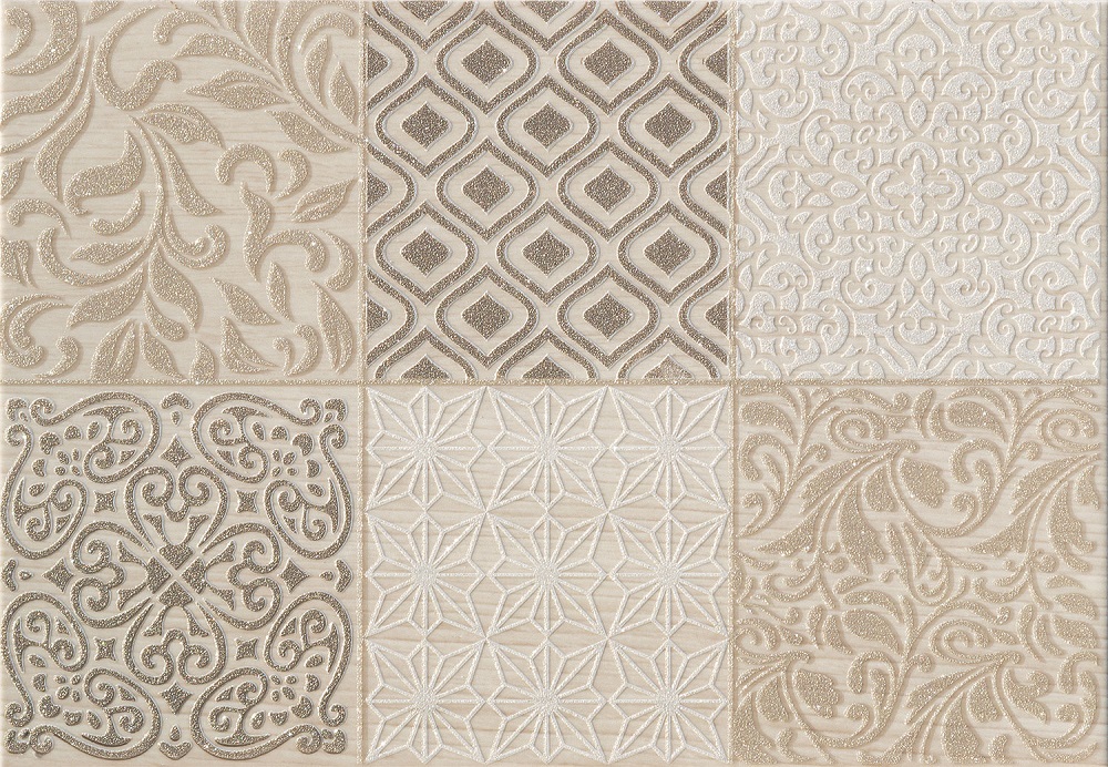 Декоративные элементы Tubadzin Karyntia Beige Dec, цвет бежевый, поверхность глянцевая, прямоугольник, 250x360