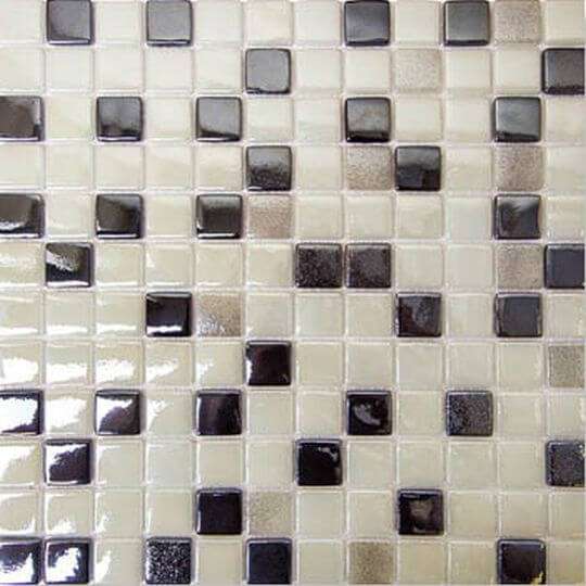 Мозаика Chakmaks 23x23 Tebra, цвет чёрно-белый, поверхность глянцевая, квадрат, 301x301