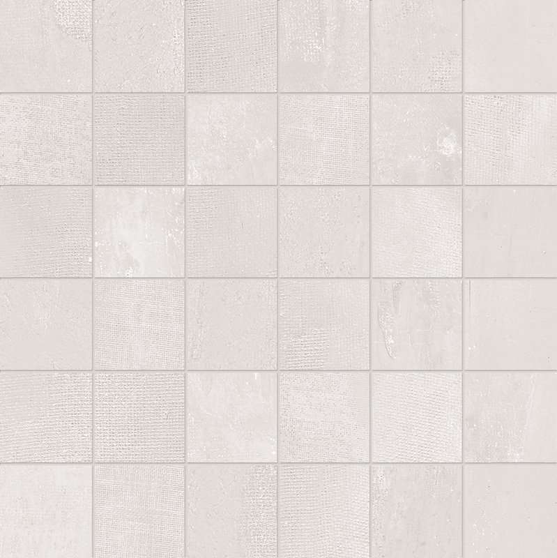 Мозаика Provenza Gesso Mosaico 5X5 Natural White E3E4, цвет белый, поверхность матовая, квадрат, 300x300