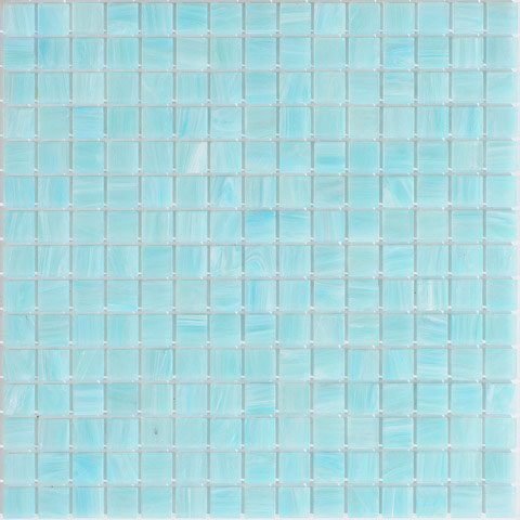 Мозаика Alma Mosaic Stella STM38, цвет голубой, поверхность глянцевая, квадрат, 327x327