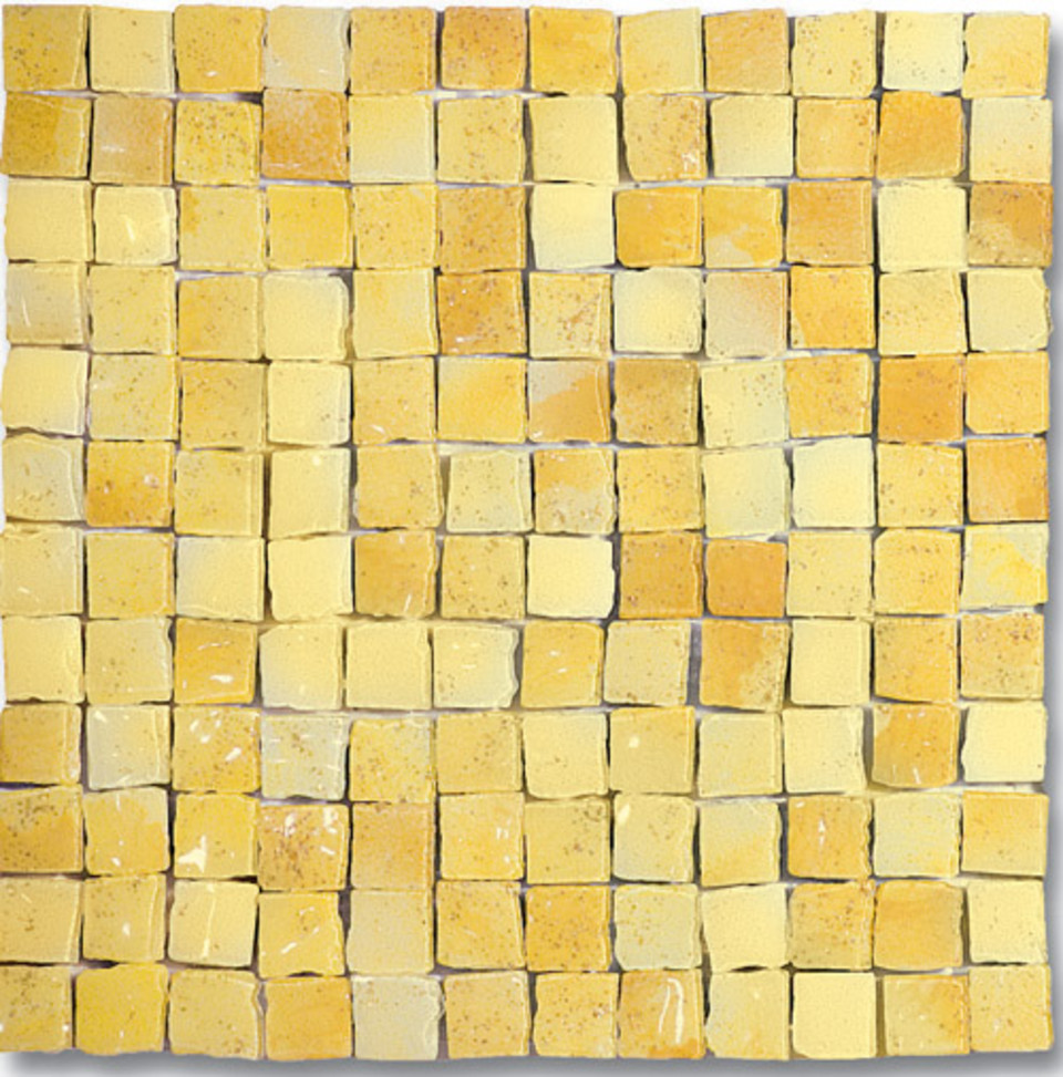 Мозаика Ker-av Luci di Venezia Giallo Zafran (2,5X2,5) KER-L107, цвет жёлтый, поверхность глянцевая, квадрат, 300x300