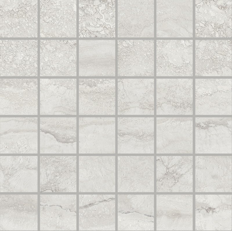 Мозаика Provenza Unique Travertine Mosaico 5X5 Vein Cut Silver Naturale EJDL, цвет серый, поверхность натуральная, квадрат, 300x300
