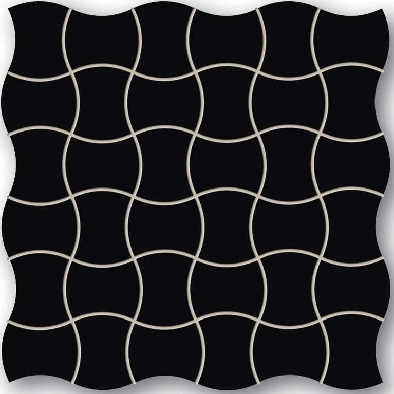 Мозаика Maciej Zien Piccadilly Bond Street 1, цвет чёрный, поверхность лаппатированная, квадрат, 298x298