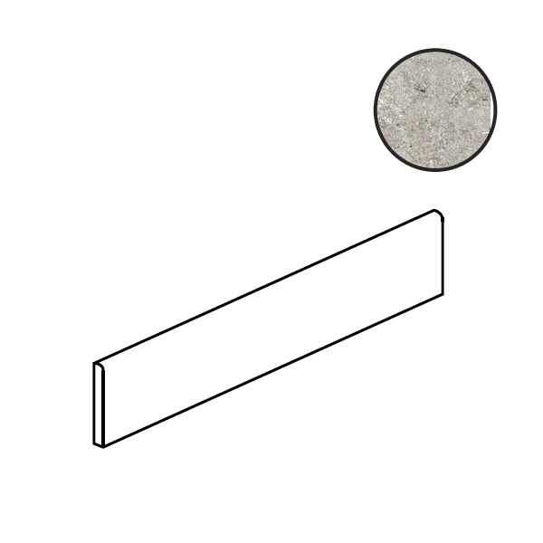 Бордюры Floor Gres Plimatech Plimagray/02 6mm Batt 776700, цвет серый, поверхность матовая, прямоугольник, 46x600