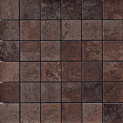 Мозаика Serenissima Costruire Mos (5X5) Metallo Ruggine 1062373, цвет коричневый, поверхность матовая, квадрат, 300x300