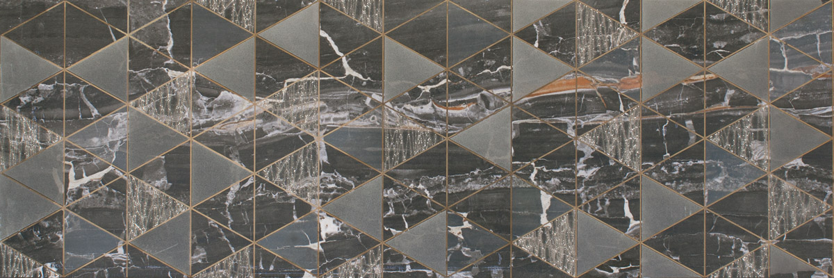 Декоративные элементы Dune Leonardo Lionela Black Gloss 188028, цвет чёрный, поверхность глянцевая, прямоугольник, 300x900