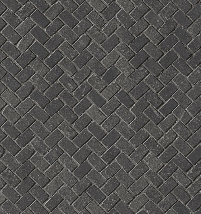 Мозаика Fap Maku Dark Gres Mosaico Spina Matt fMKX, цвет чёрный тёмный, поверхность матовая, квадрат, 300x300