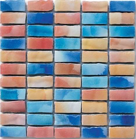 Мозаика Ker-av Frammenti&Riflessi Multicolor Mattoncini Lineare KER-9087, цвет разноцветный, поверхность глянцевая, под кирпич, 300x300