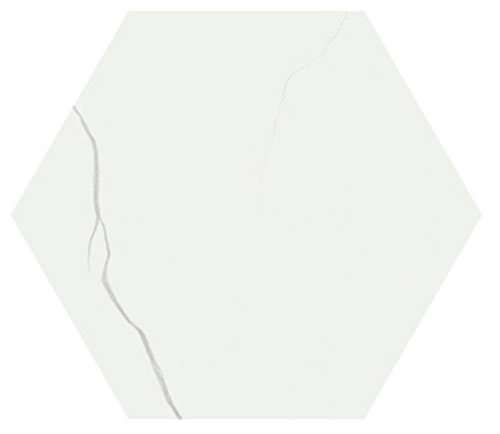 Керамогранит 41zero42 Mate Esagona Bianco 4100068, цвет белый, поверхность матовая, прямоугольник, 195x225