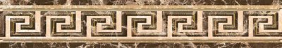 Бордюры Керлайф Marmo Noce 2, цвет коричневый, поверхность глянцевая, прямоугольник, 35x201