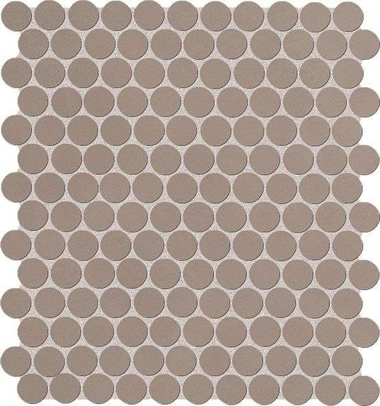 Мозаика Fap Color Now Fango Round Mosaico fMTX, цвет серый, поверхность матовая, круг и овал, 295x325