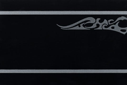 Бордюры Petracers Gran Gala Listello Tattoo B Nero, цвет чёрный, поверхность глянцевая, прямоугольник, 210x315