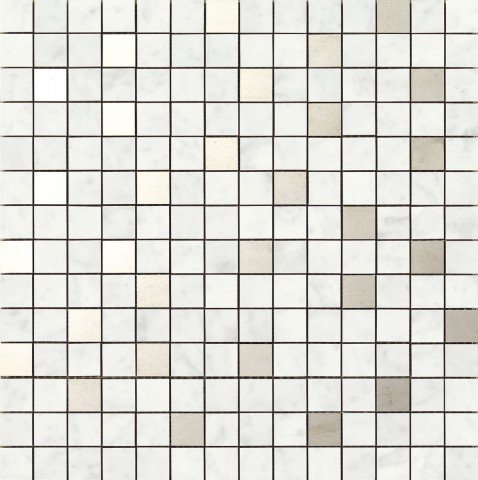 Мозаика Ragno Bistrot Mosaico Pietrasanta R4ZT, цвет белый, поверхность матовая, квадрат, 400x400