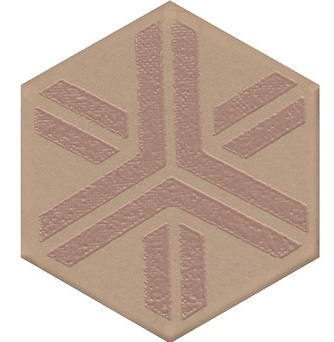 Декоративные элементы Kerama Marazzi Агуста оранжевый матовый OS\E241\63011, цвет бежевый, поверхность матовая, шестиугольник, 52x60