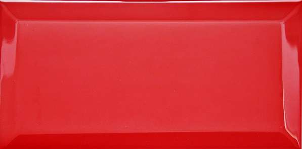 Керамическая плитка Dar Ceramics Biselado Fuego Brillo, цвет красный, поверхность глянцевая, кабанчик, 100x200