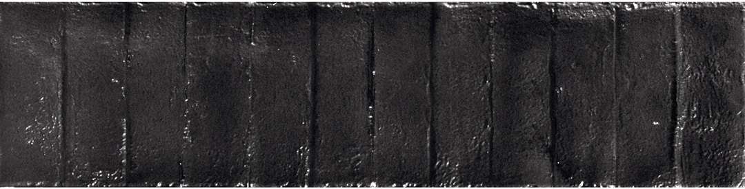 Керамическая плитка Settecento Matter Leather Stick 111122, цвет чёрный, поверхность матовая, прямоугольник, 75x300