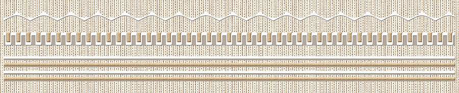 Бордюры Azori Romanico Border Ginkgo, цвет бежевый, поверхность матовая, прямоугольник, 62x315