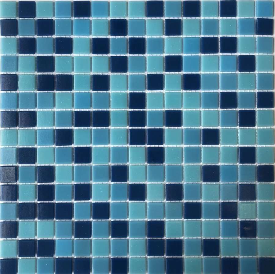 Мозаика Pixel Mosaic Мозаика из стекла PIX110, цвет синий голубой, поверхность глянцевая, квадрат, 316x316