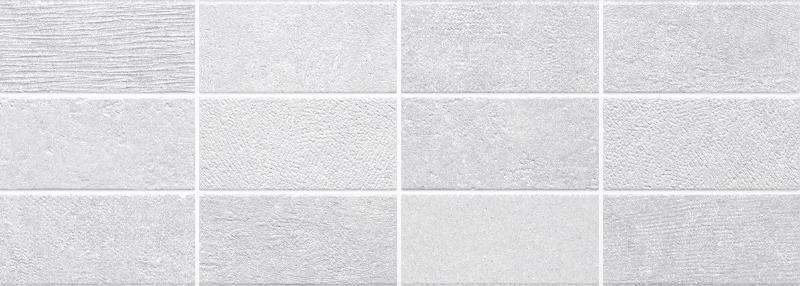 Керамическая плитка Gala Mosaico Fortis Blanco, цвет серый, поверхность матовая, прямоугольник, 250x700