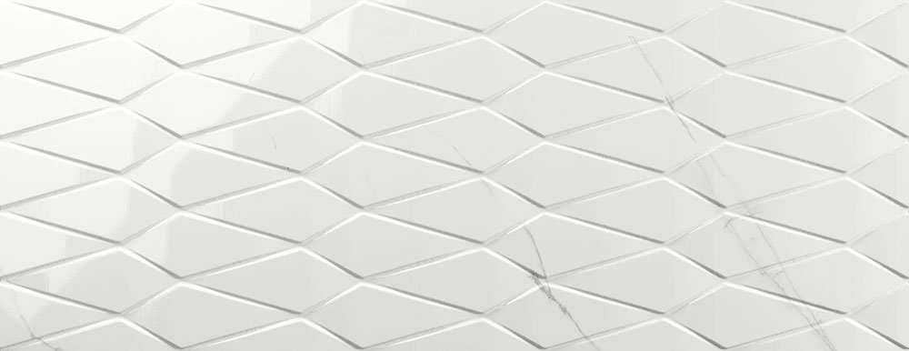 Керамическая плитка Click Gala Luxe White, цвет белый, поверхность глянцевая, прямоугольник, 350x900