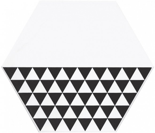 Декоративные элементы Kerama Marazzi Декор Буранелли NT\A218\SG2300, цвет чёрно-белый, поверхность матовая, шестиугольник, 200x231