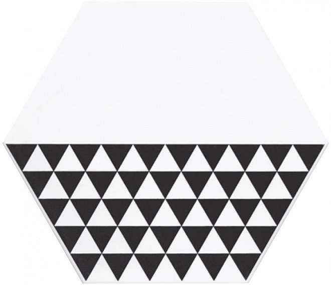 Декоративные элементы Kerama Marazzi Декор Буранелли NT\A218\SG2300, цвет чёрно-белый, поверхность матовая, шестиугольник, 200x231