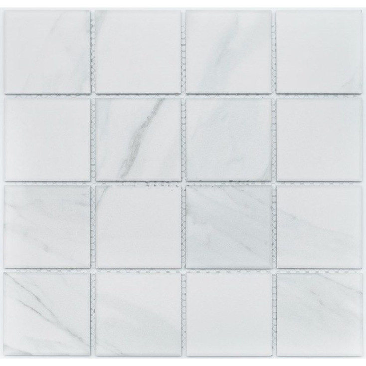 Мозаика NS Mosaic PR7373-33, цвет белый, поверхность матовая, квадрат, 306x306