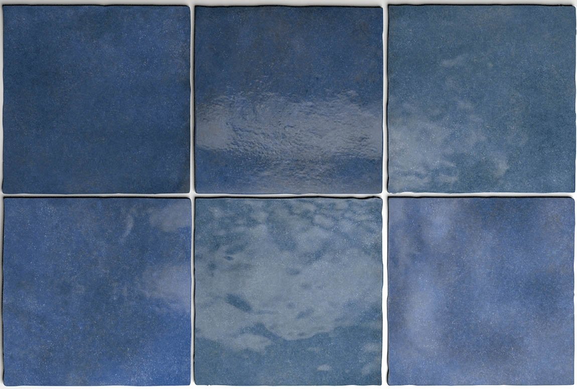 Керамическая плитка Equipe Artisan Colonial Blue 24460, цвет синий, поверхность глянцевая, квадрат, 132x132
