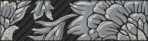 Бордюры Нефрит керамика Катрин черный 05-01-1-73-03-04-1451-0, цвет чёрный, поверхность глянцевая, прямоугольник, 70x250