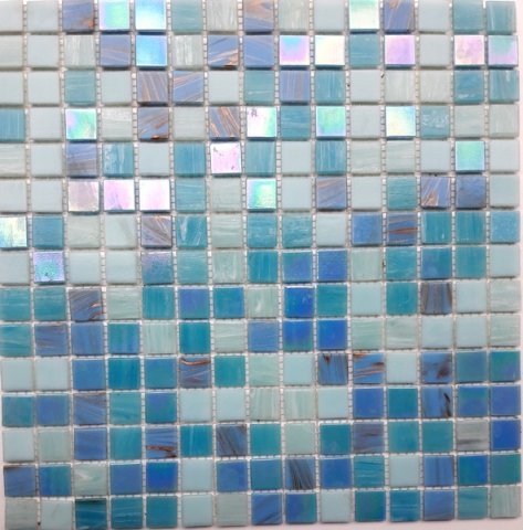 Мозаика JNJ Mosaic HG Mosaic TA554, цвет голубой, поверхность глянцевая, квадрат, 327x327