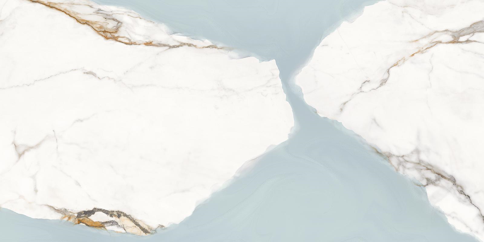 Керамогранит Provenza Unique Marble Ambra Paonazzetto Lappato EKT2, цвет белый бежевый голубой, поверхность лаппатированная, прямоугольник, 600x1200
