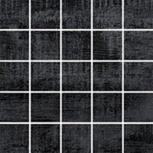 Мозаика Opera Rinascimento Nero Mos., цвет чёрный, поверхность структурированная, квадрат, 333x333