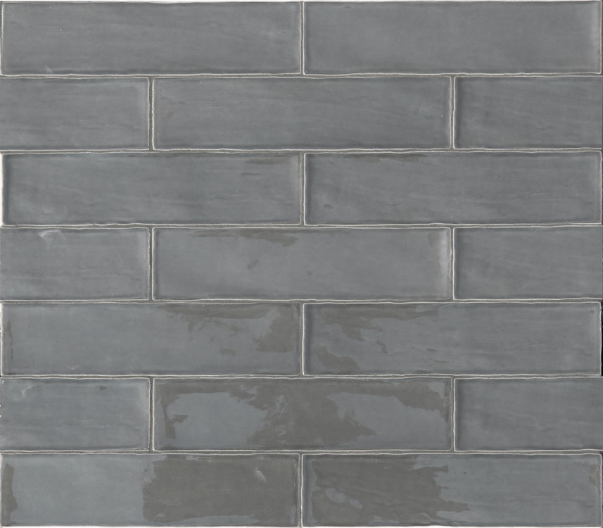 Керамическая плитка Terratinta Betonbrick Mud Glossy TTBB73MGW, цвет серый, поверхность глянцевая, под кирпич, 75x300