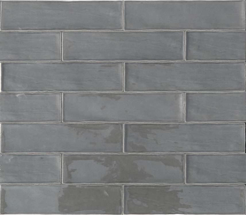 Керамическая плитка Terratinta Betonbrick Mud Glossy TTBB73MGW, цвет серый, поверхность глянцевая, под кирпич, 75x300