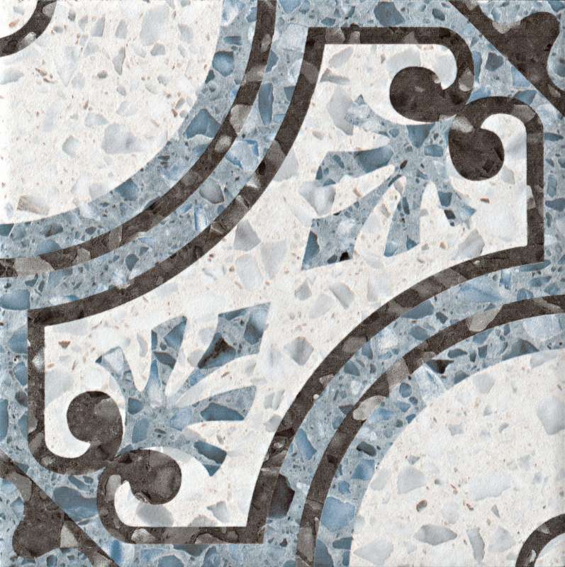 Керамогранит Cir Venezia La Fenice Blu 1059943, цвет голубой, поверхность матовая, квадрат, 200x200