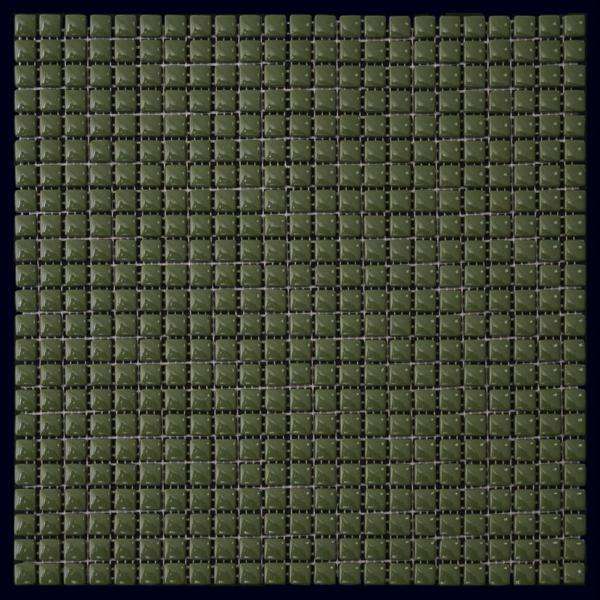 Мозаика Natural Mosaic Flex W-118 (Стекло), цвет зелёный, поверхность глянцевая, квадрат, 315x315