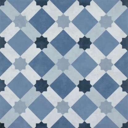 Декоративные элементы Heralgi Tempo Etape Blue, цвет голубой, поверхность матовая, квадрат, 200x200