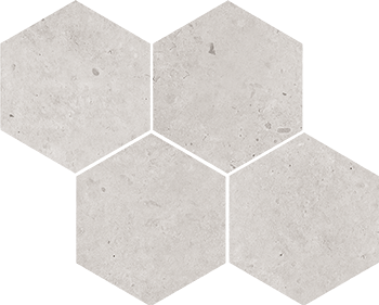 Мозаика Vives Tokio Mosaico Bangkok Cemento, цвет серый, поверхность матовая, шестиугольник, 280x350