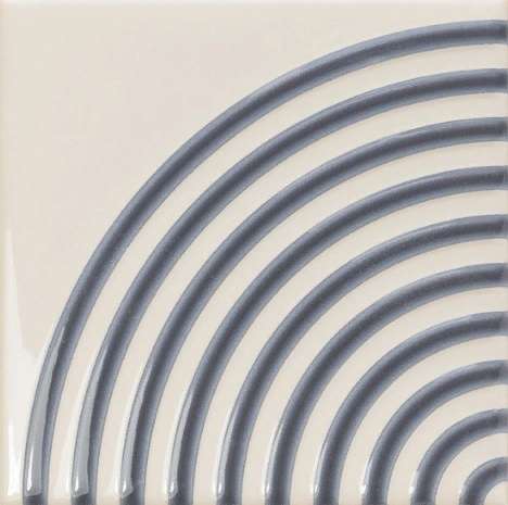 Керамическая плитка Wow Twister Twist Vapor Titanium Blue 129325, цвет белый синий, поверхность глянцевая матовая, квадрат, 125x125