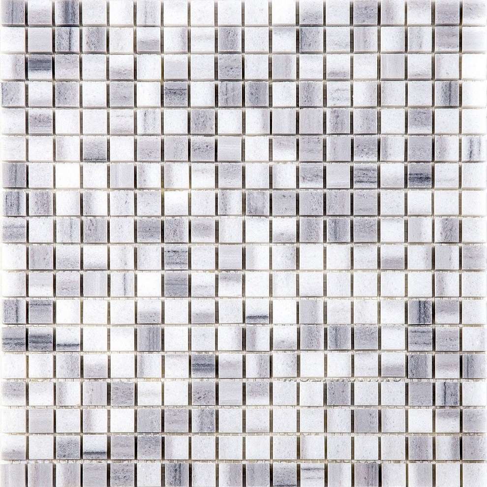 Мозаика Natural Mosaic I-Тilе (1,5X1,5) 4M002-15P, цвет белый серый, поверхность полированная, квадрат, 298x298
