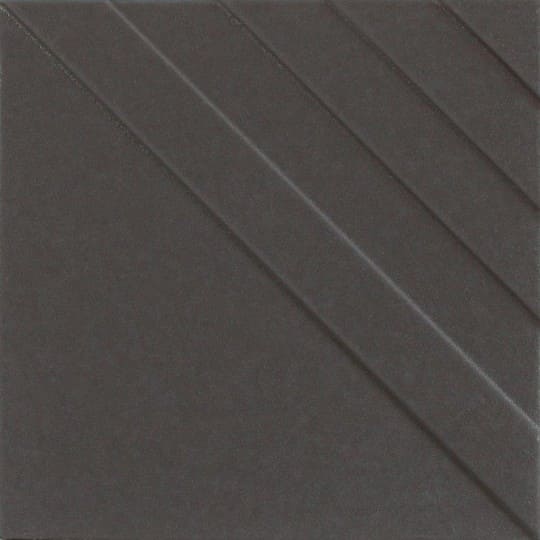 Керамическая плитка Dune Shapes 4 Transverse 2 Graphite 187577, цвет чёрный тёмный, поверхность матовая, квадрат, 147x147