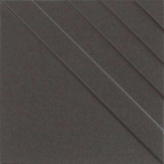 Керамическая плитка Dune Shapes 4 Transverse 2 Graphite 187577, цвет чёрный тёмный, поверхность матовая, квадрат, 147x147