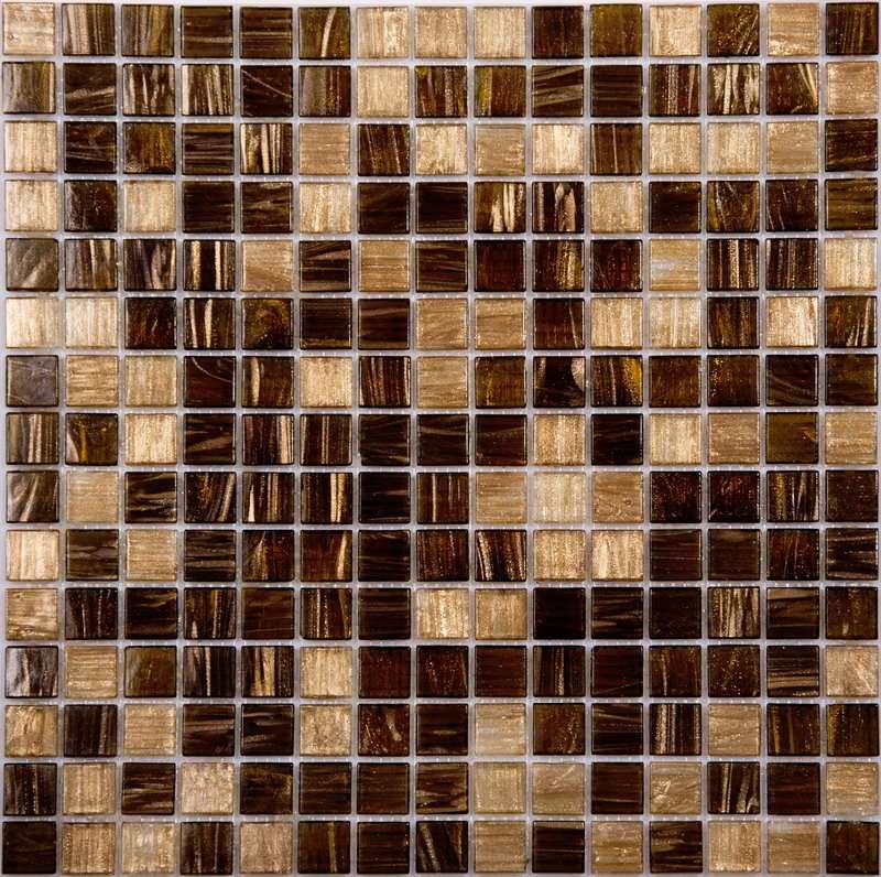 Мозаика NS Mosaic MIX19, цвет коричневый, поверхность глянцевая, квадрат, 327x327