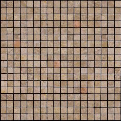 Мозаика Natural Mosaic Adriatica Emperador Light (1,5X1,5) 7M036-15T, цвет бежевый, поверхность матовая, квадрат, 305x305