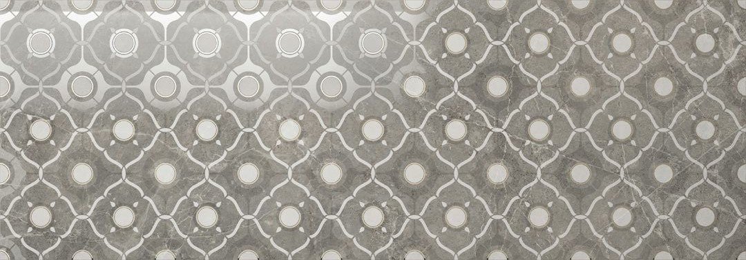 Декоративные элементы Panaria Trilogy Jewel Sandy Grey PBFTYJ3, цвет серый, поверхность глянцевая, прямоугольник, 350x1000