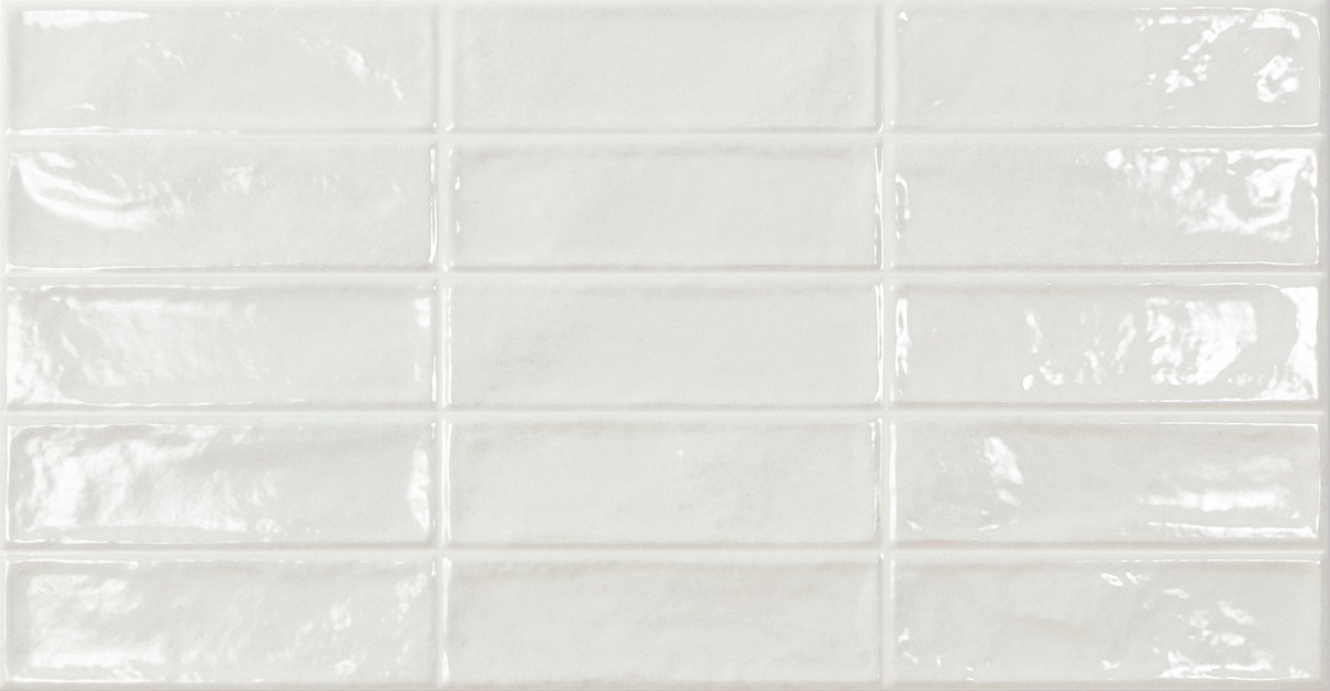 Керамическая плитка Eco Ceramica Pool White, цвет белый, поверхность глянцевая, прямоугольник, 316x600